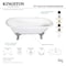 Aqua Eden Clawfoot Bathtubs, 71.63 L, 31.5 W, White/Polished Chrome, Cast Iron VCTDE7232NL1 - alternate 6